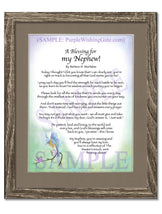 A Blessing for my Nephew! (child-adult) - Gifts for Nephew - PurpleWishingGate.com