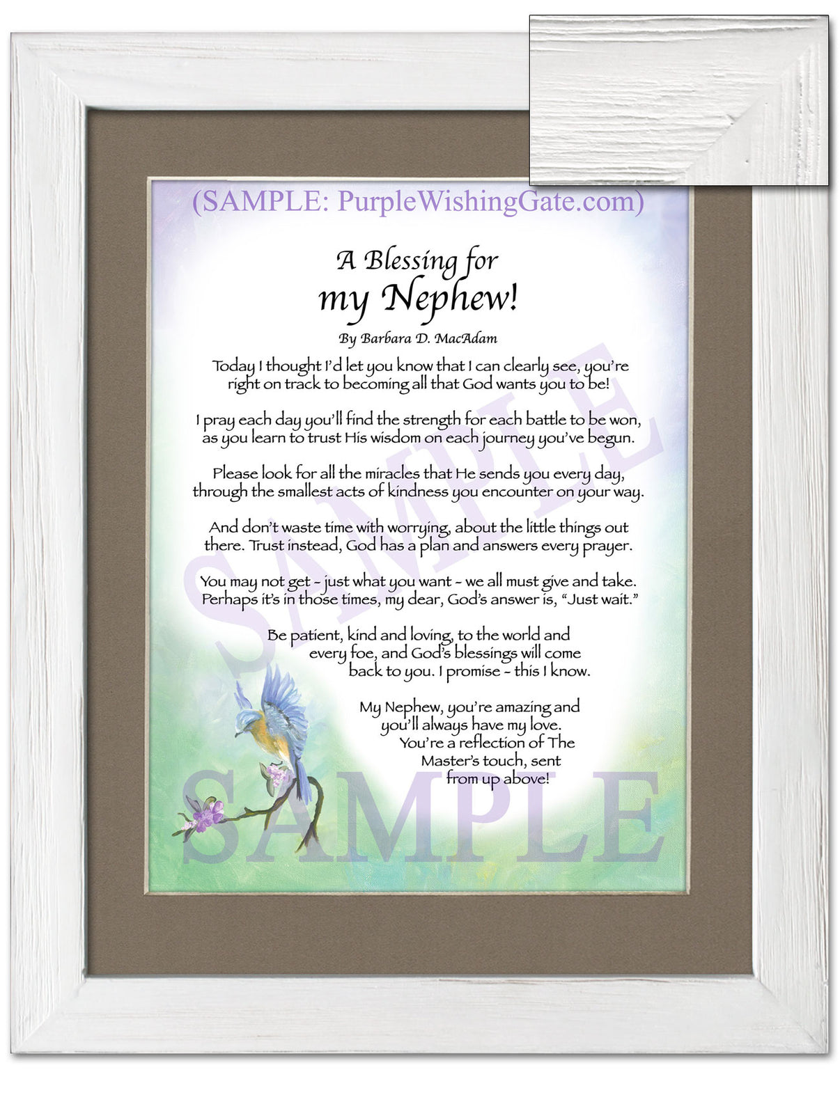 A Blessing for my Nephew! (child-adult) - Gifts for Nephew - PurpleWishingGate.com