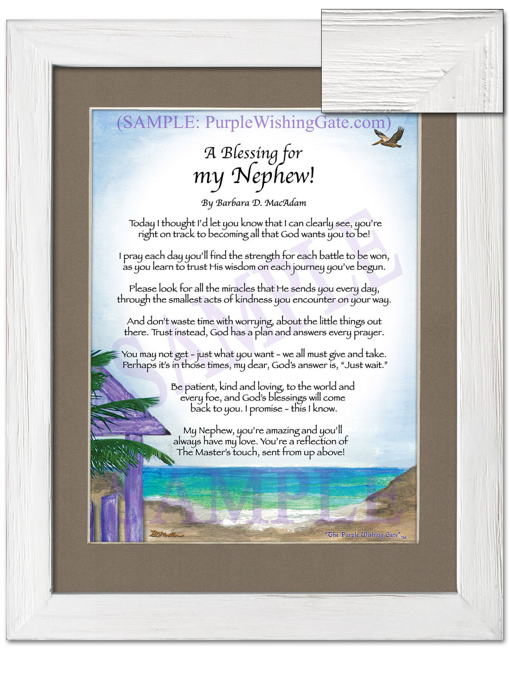 A Blessing for my Nephew (child-adult): Paradise Cove / 8x10 / 8x10 White Wash
