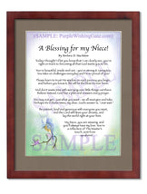 A Blessing for my Niece! (child-adult) - Gifts for Niece - PurpleWishingGate.com