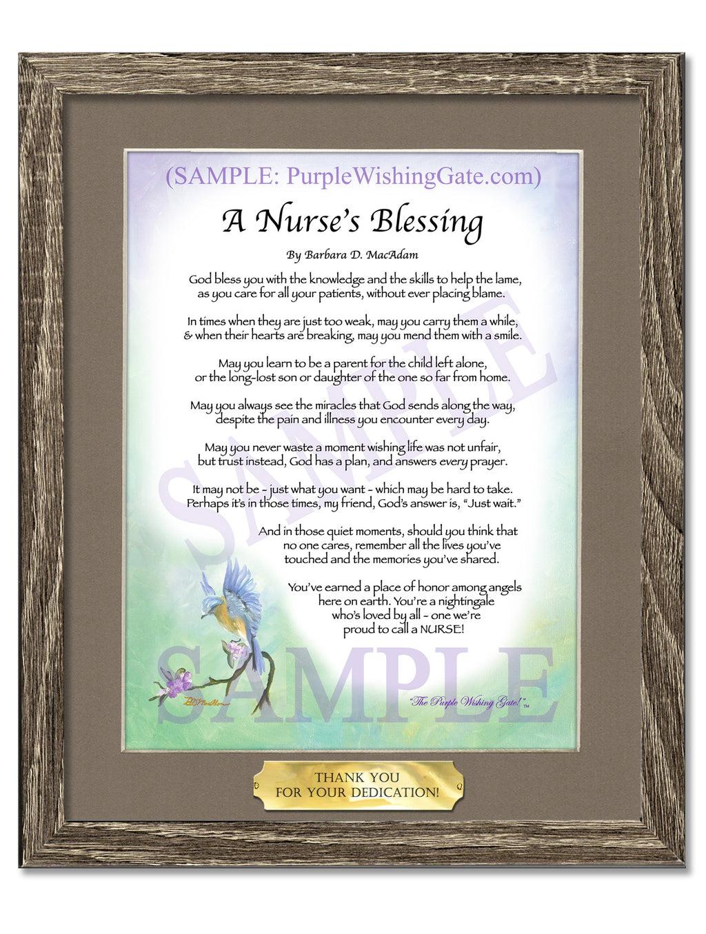 A Nurse's Blessing - Nurse's Gift - PurpleWishingGate.com