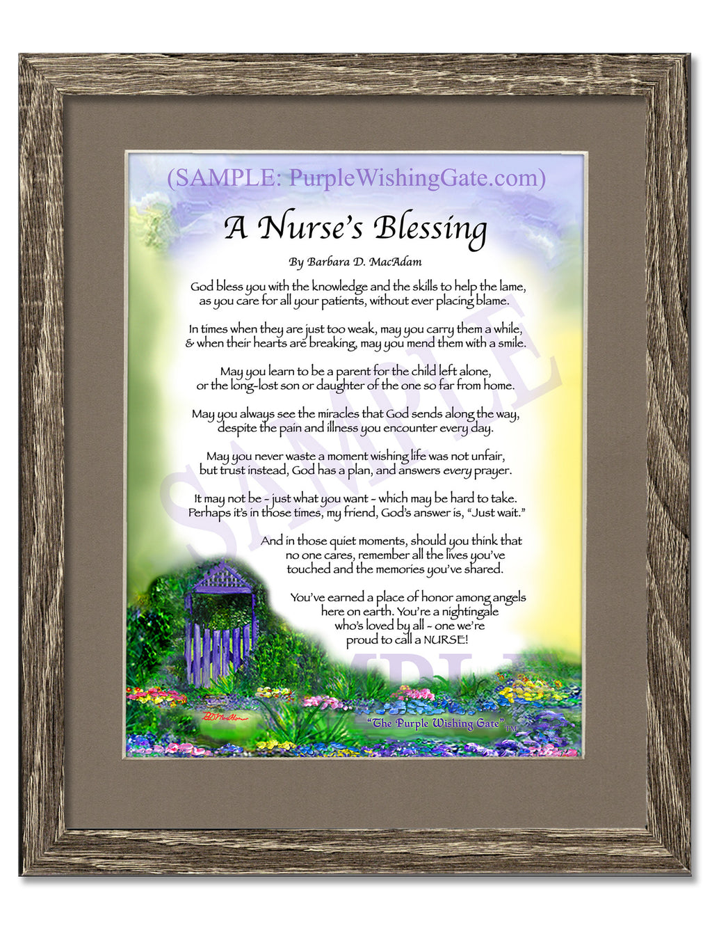 A Nurse's Blessing: Purple Wishing Gate / 8x10 / 8x10 Birchwood
