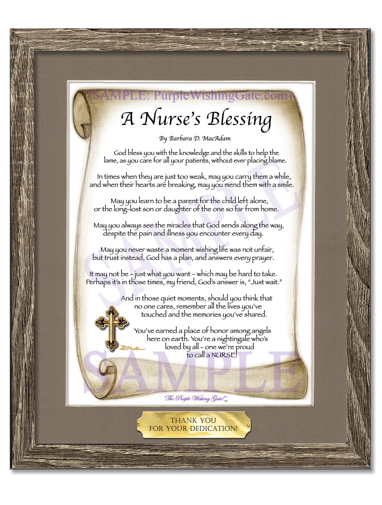 A Nurse's Blessing - Nurse's Gift - PurpleWishingGate.com