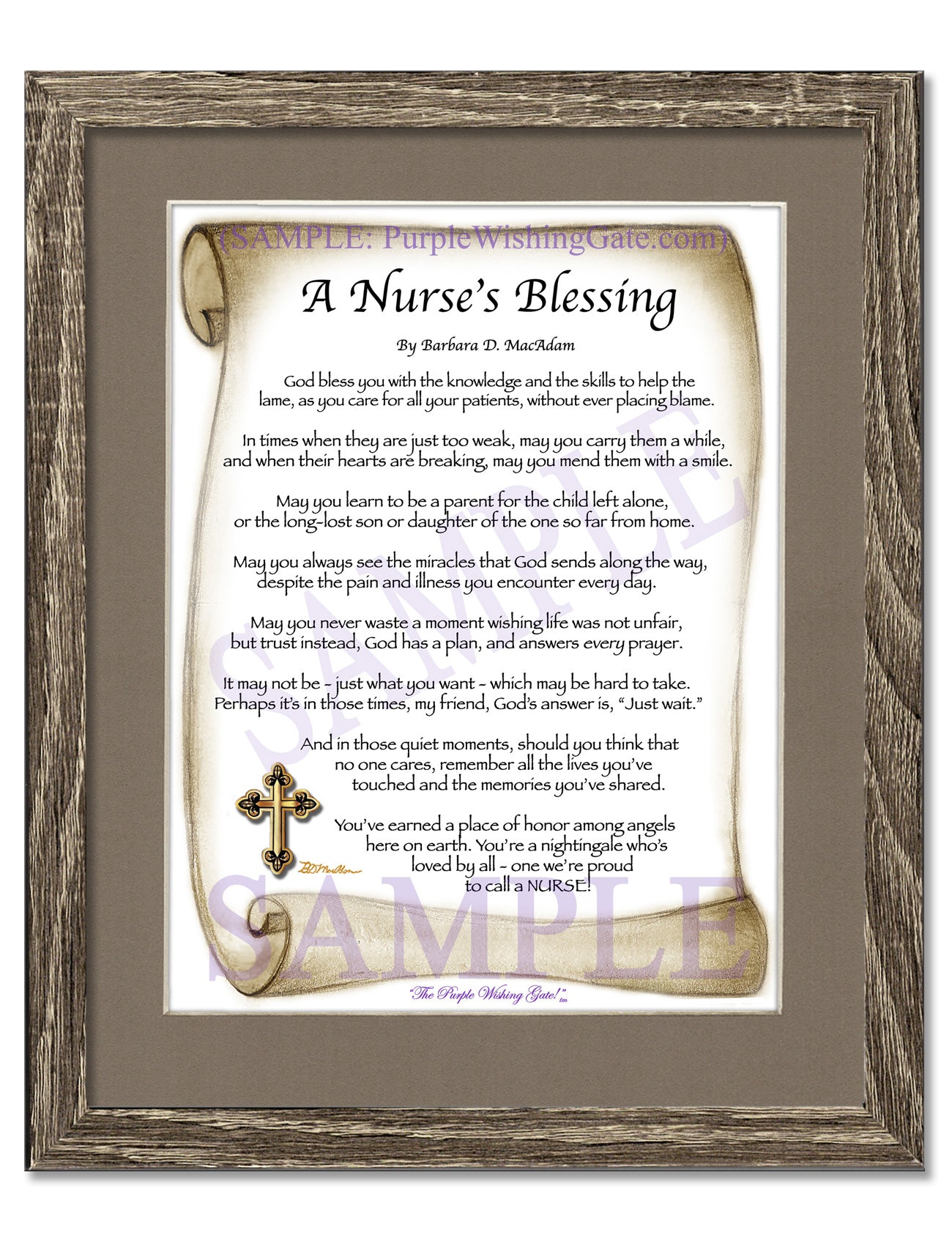 A Nurse's Blessing - Nurse's Gift - PurpleWishingGate.com