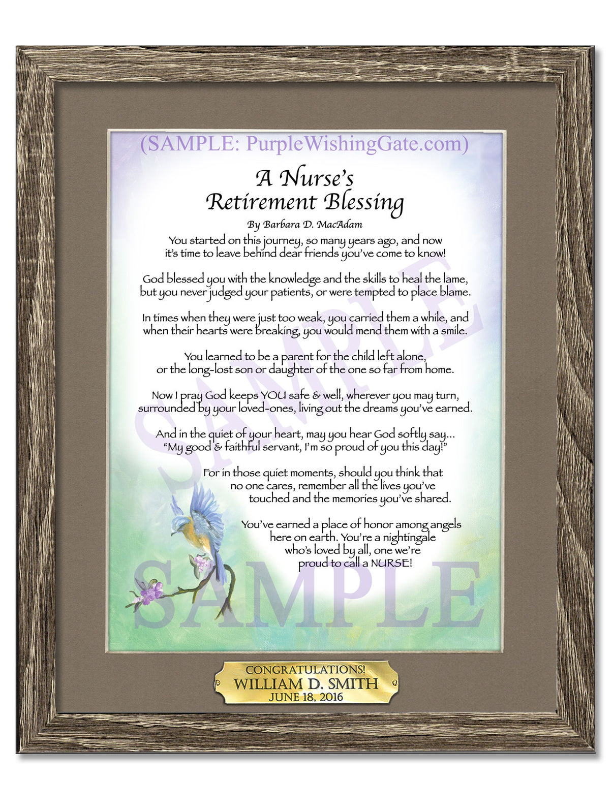 A Nurse's Retirement Blessing - Retirement Gift - PurpleWishingGate.com