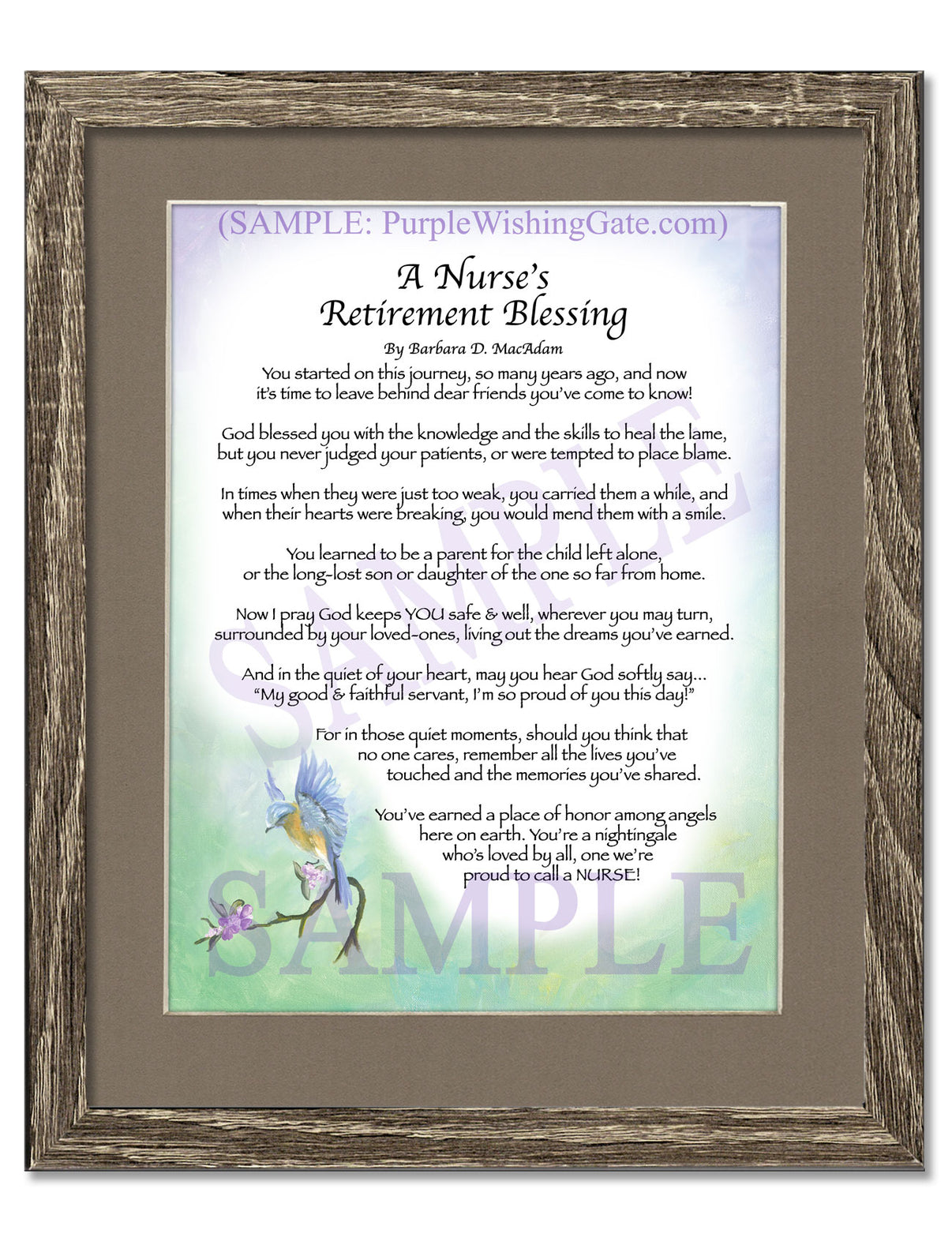 A Nurse's Retirement Blessing - Retirement Gift - PurpleWishingGate.com