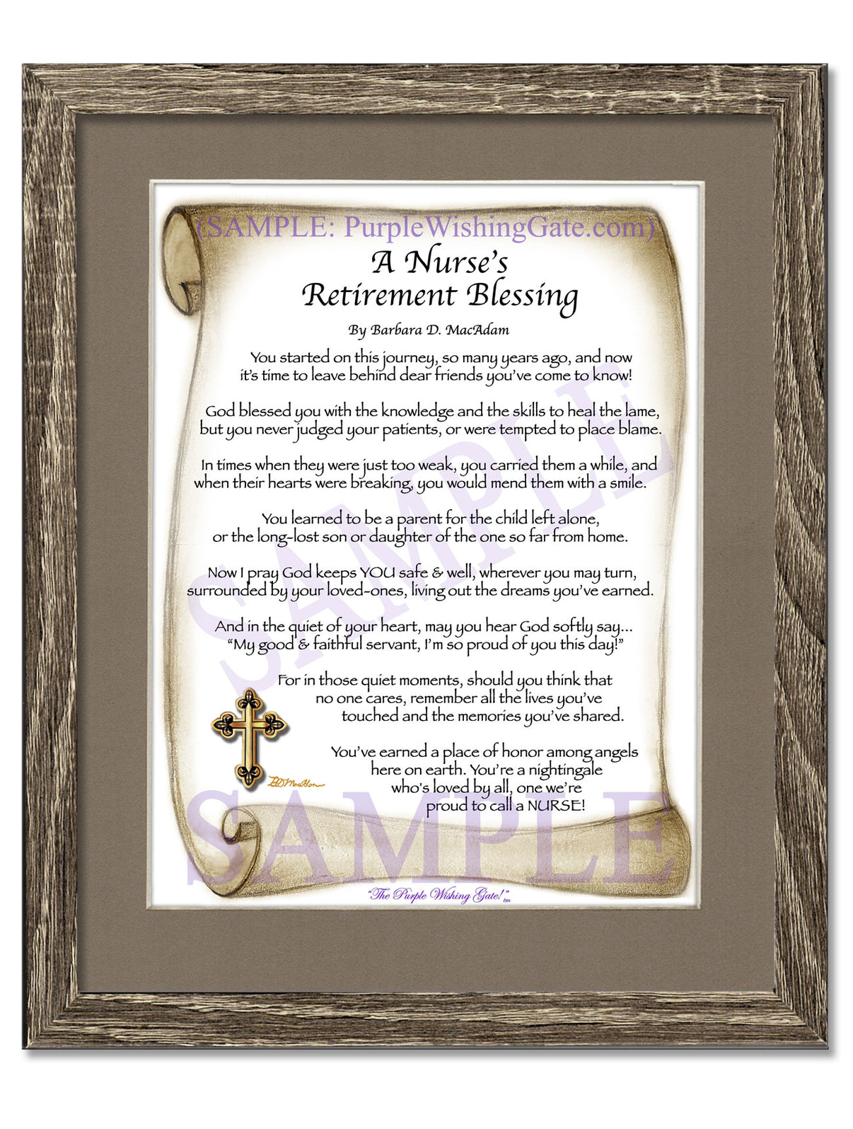 A Nurse's Retirement Blessing - Retirement Gift - PurpleWishingGate.com