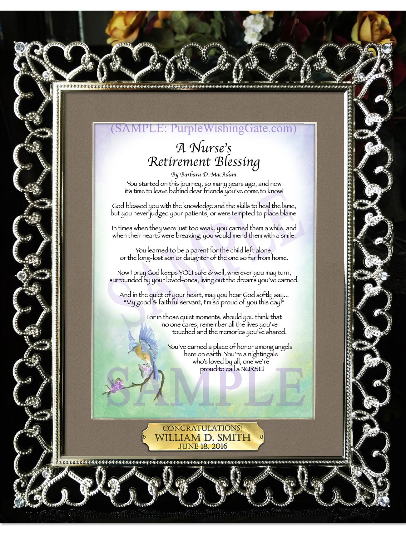 A Nurse's Retirement Blessing - Retirement Gift - PurpleWishingGate.com