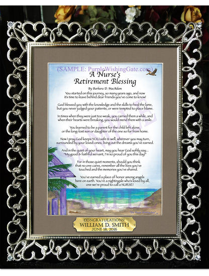 A Nurse's Retirement Blessing - Retirement Gift - PurpleWishingGate.com