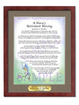 A Nurse's Retirement Blessing - Retirement Gift - PurpleWishingGate.com