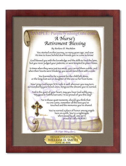 A Nurse's Retirement Blessing - Retirement Gift - PurpleWishingGate.com