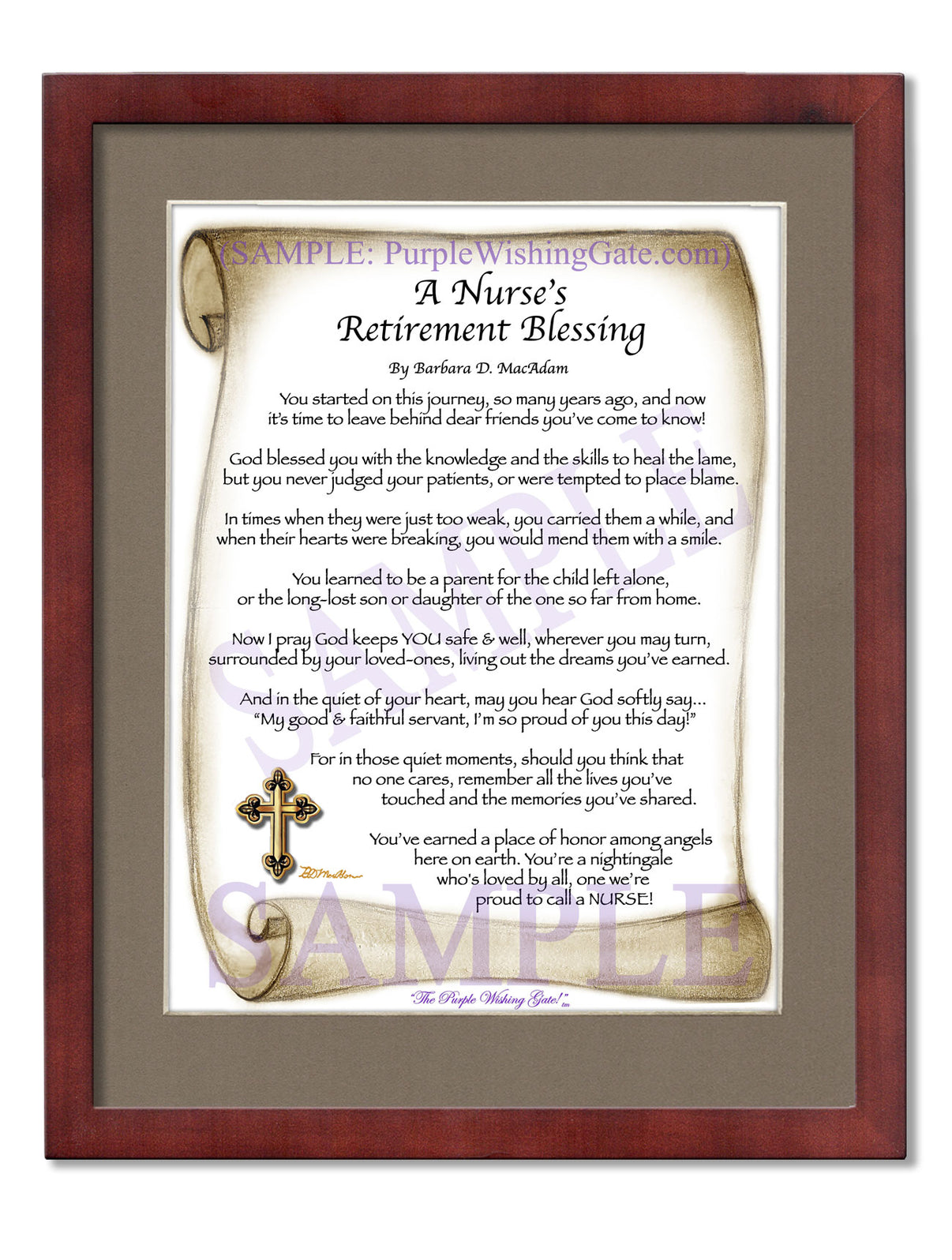 A Nurse's Retirement Blessing - Retirement Gift - PurpleWishingGate.com