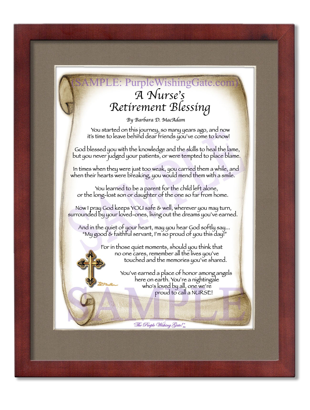 A Nurse's Retirement Blessing - Retirement Gift - PurpleWishingGate.com