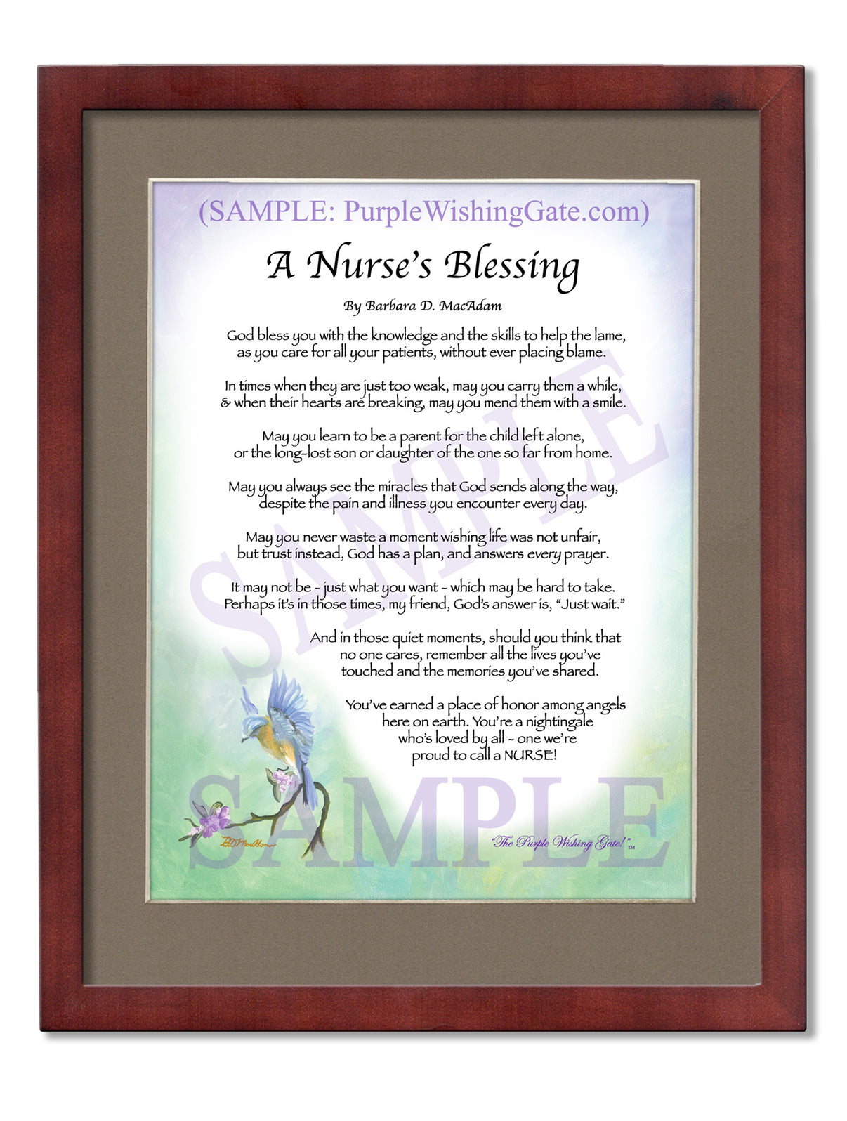 A Nurse's Blessing - Nurse's Gift - PurpleWishingGate.com