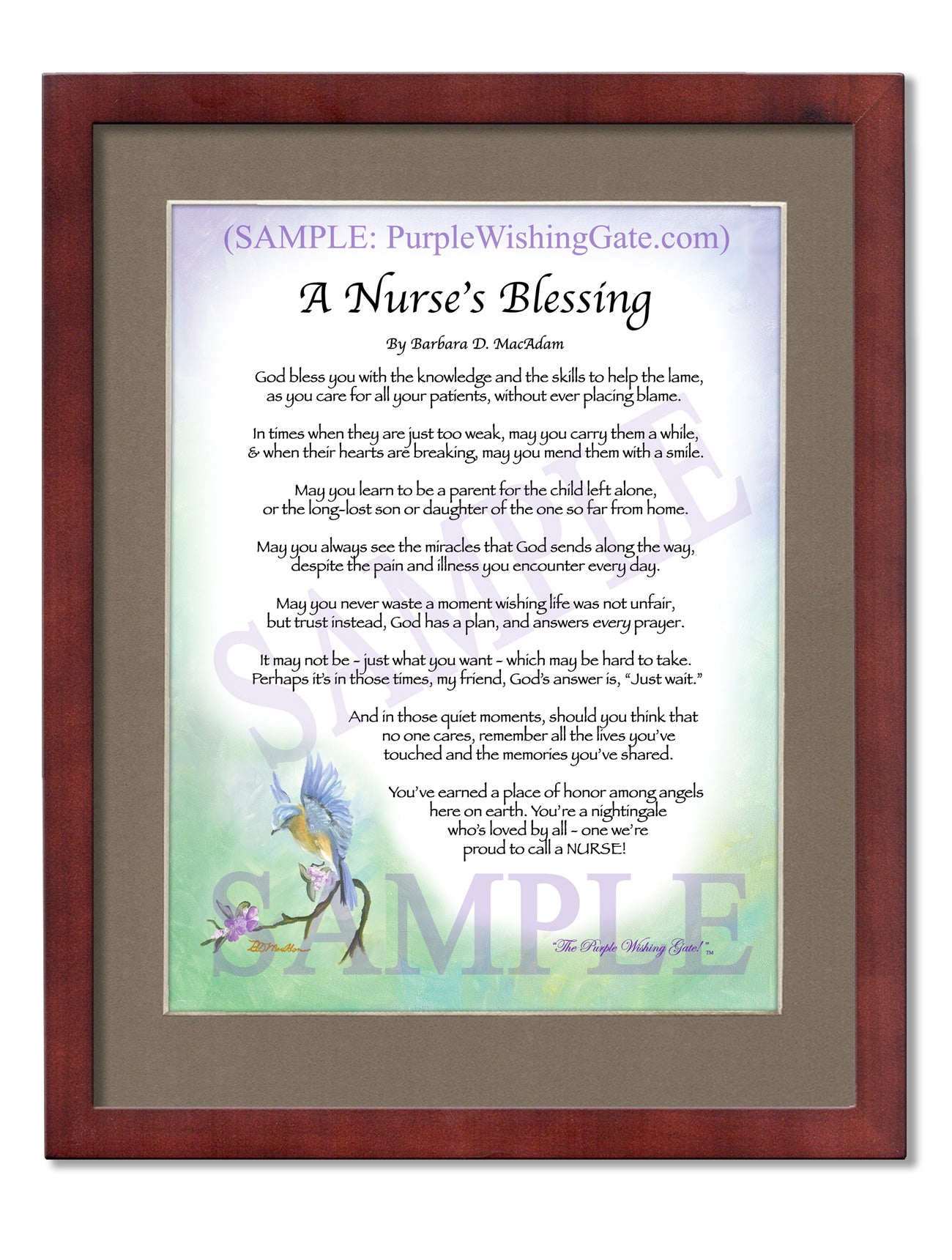 A Nurse's Blessing - Nurse's Gift - PurpleWishingGate.com