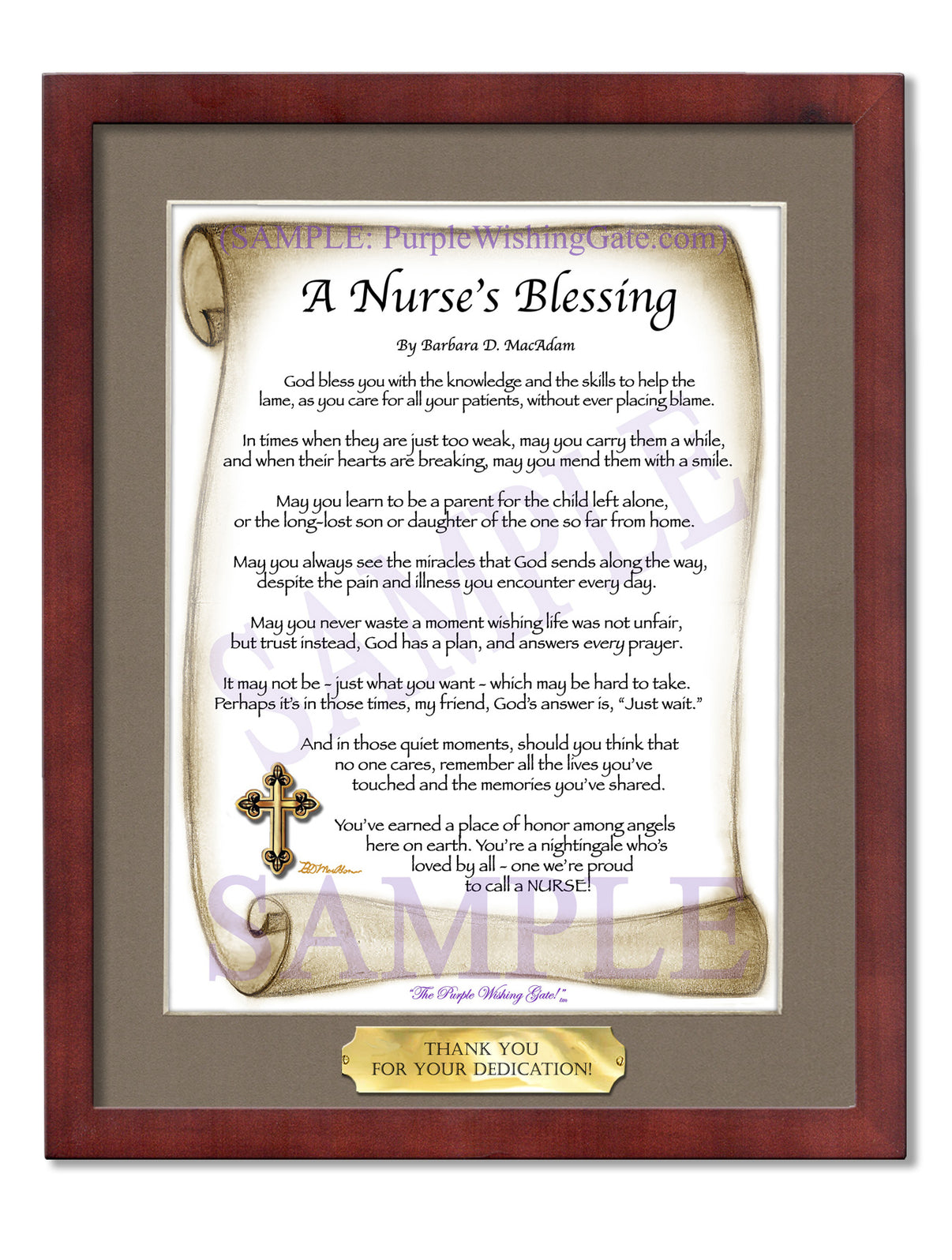 A Nurse's Blessing - Nurse's Gift - PurpleWishingGate.com