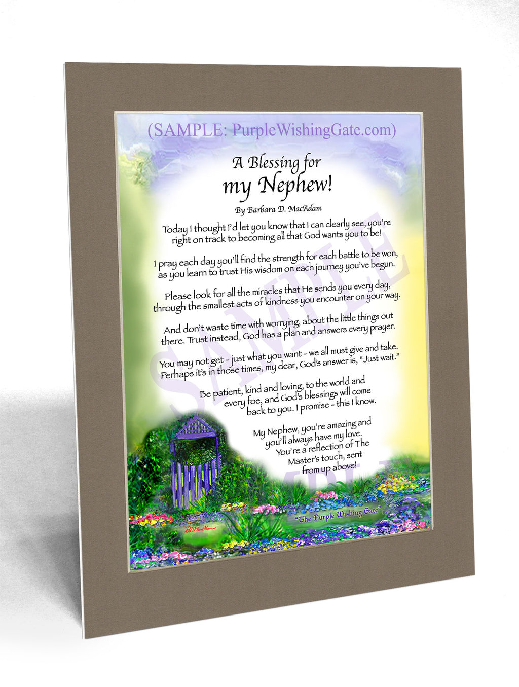 A Blessing for my Nephew! (child-adult) - Gifts for Nephew - PurpleWishingGate.com