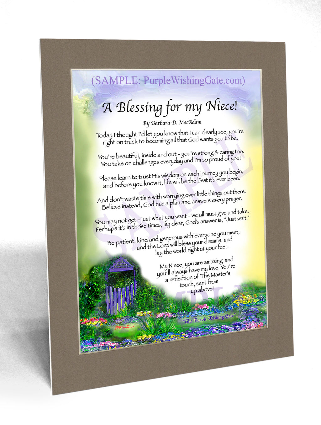 A Blessing for my Niece (child-adult): Purple Wishing Gate / 8x10
