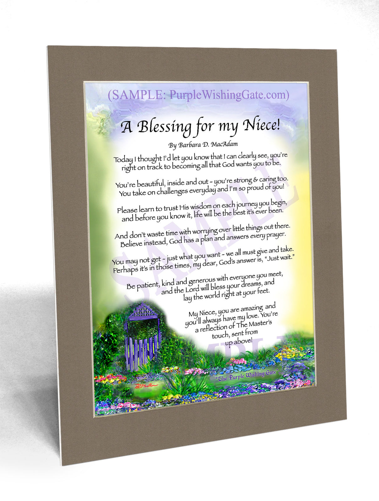A Blessing for my Niece! (child-adult) - Gifts for Niece - PurpleWishingGate.com