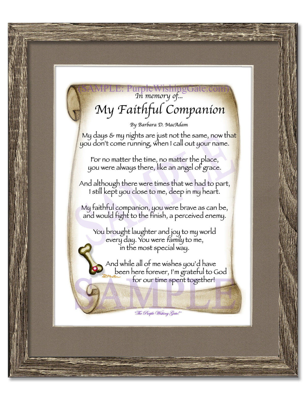 In memory of... My Faithful Companion - Pet Blessing - PurpleWishingGate.com