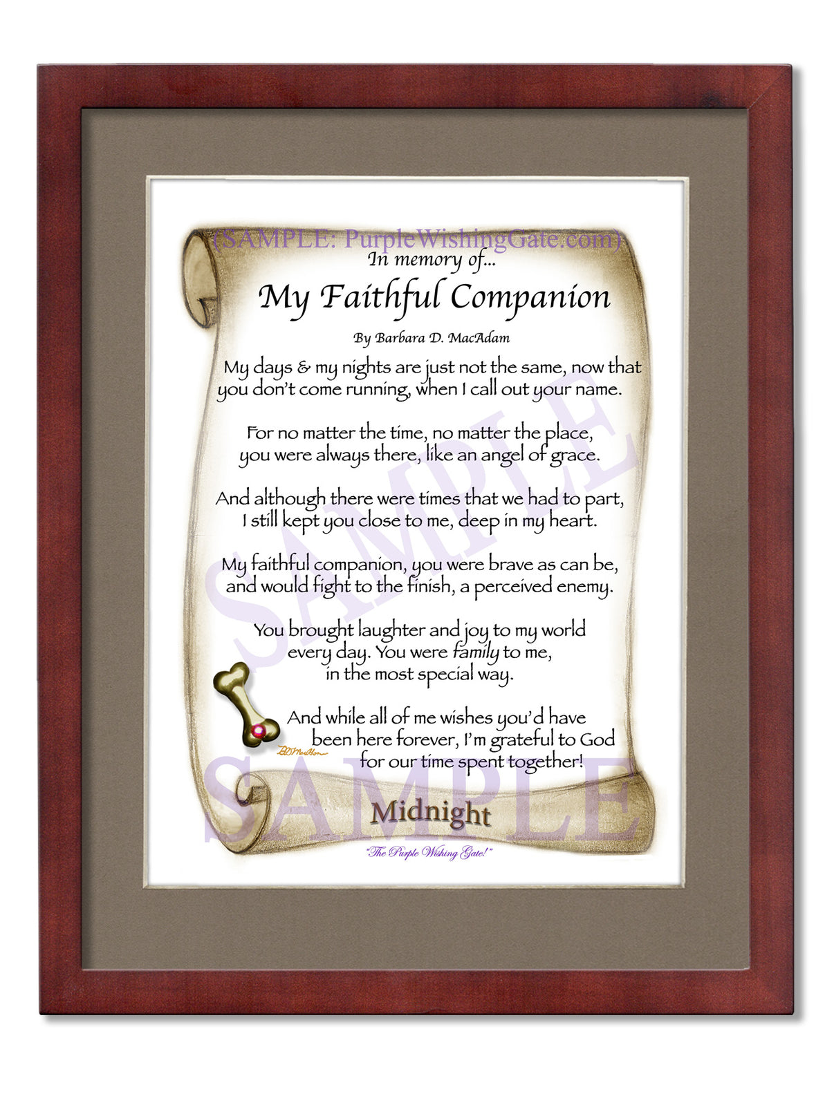 In memory of... My Faithful Companion - Pet Blessing - PurpleWishingGate.com