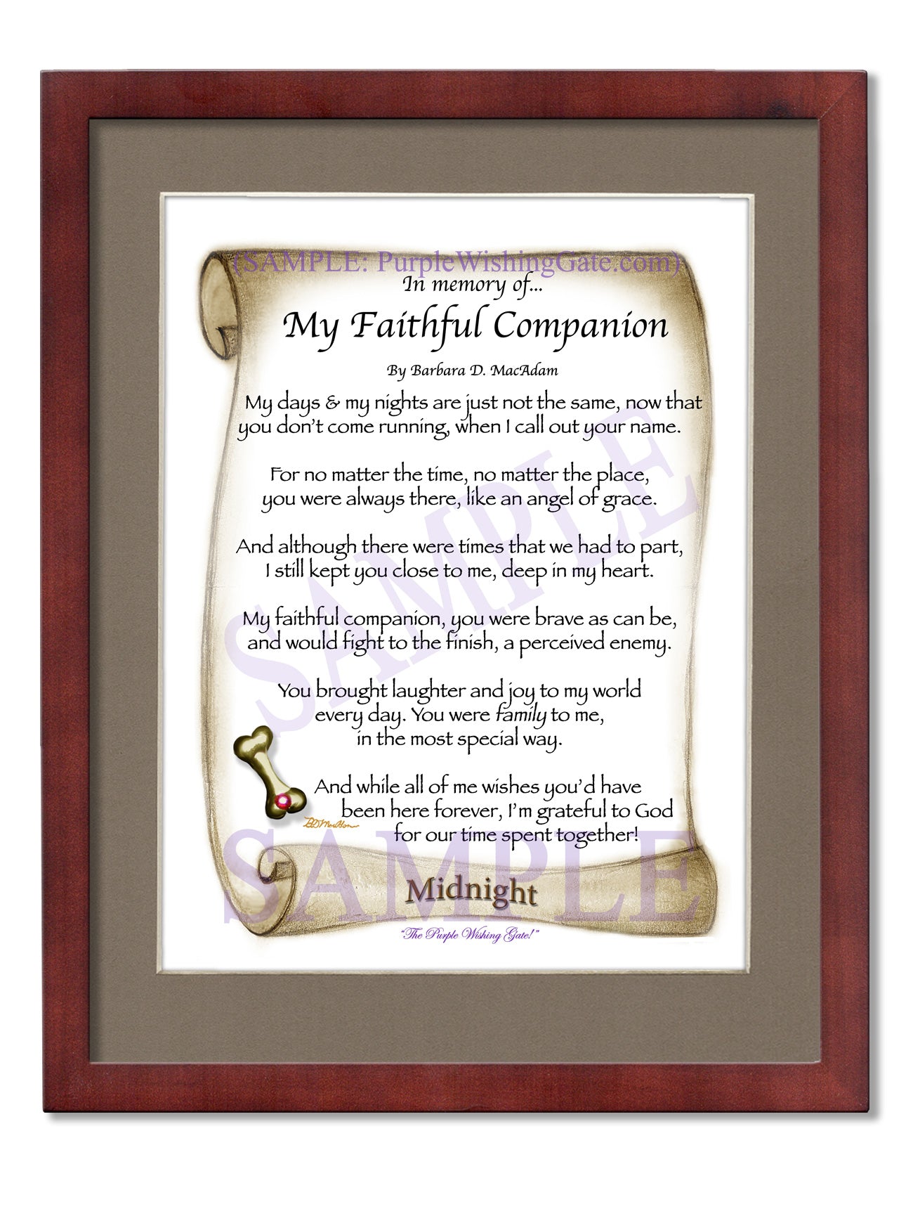 In memory of... My Faithful Companion - Pet Blessing - PurpleWishingGate.com