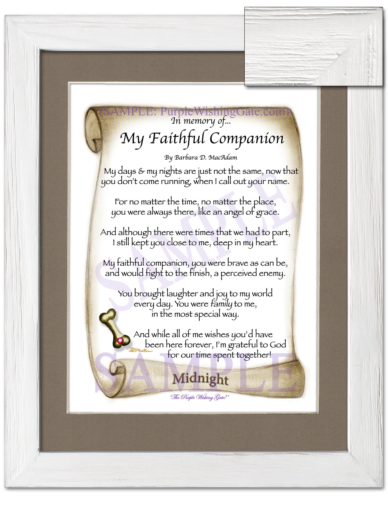 In memory of... My Faithful Companion - Pet Blessing - PurpleWishingGate.com