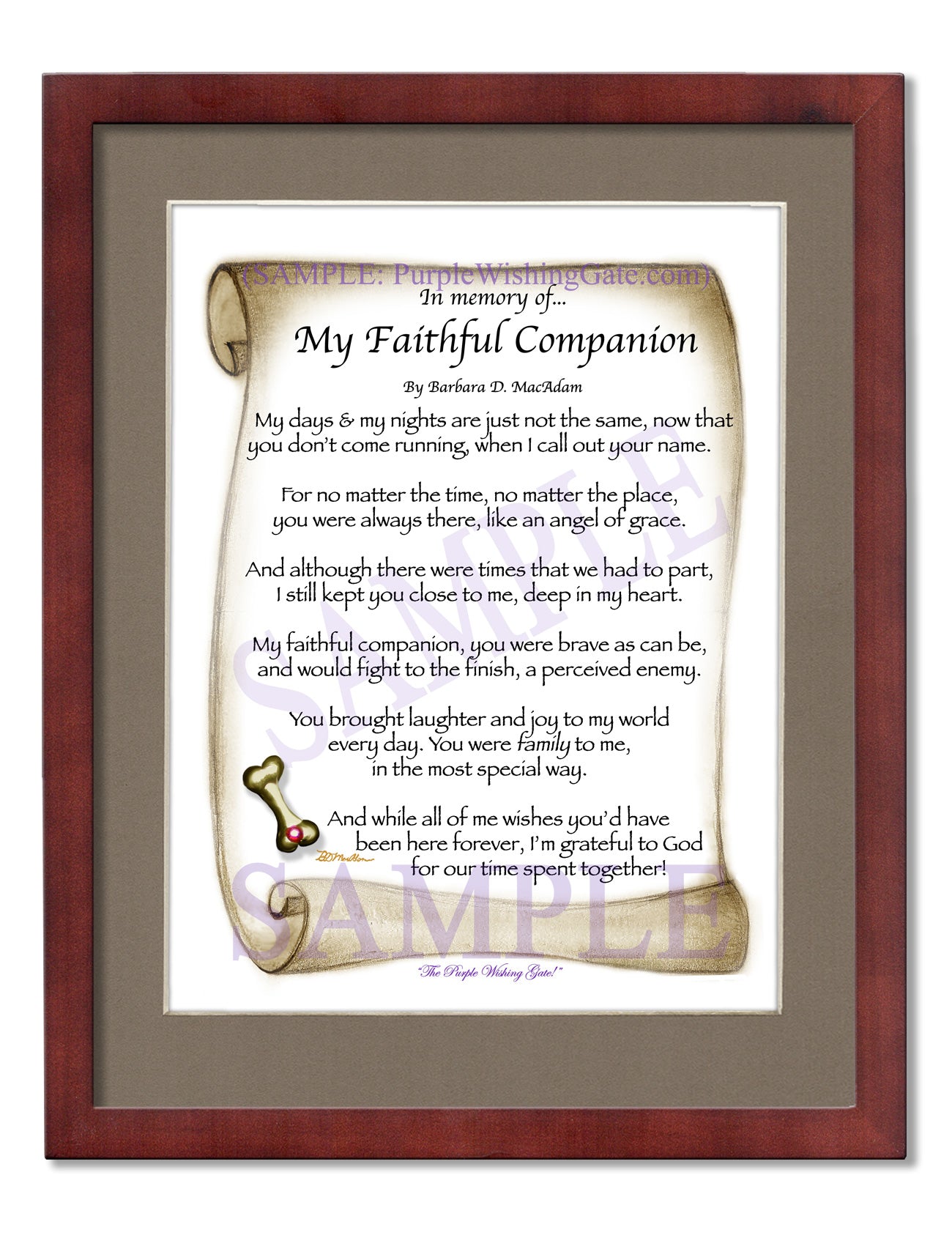 In memory of... My Faithful Companion - Pet Blessing - PurpleWishingGate.com