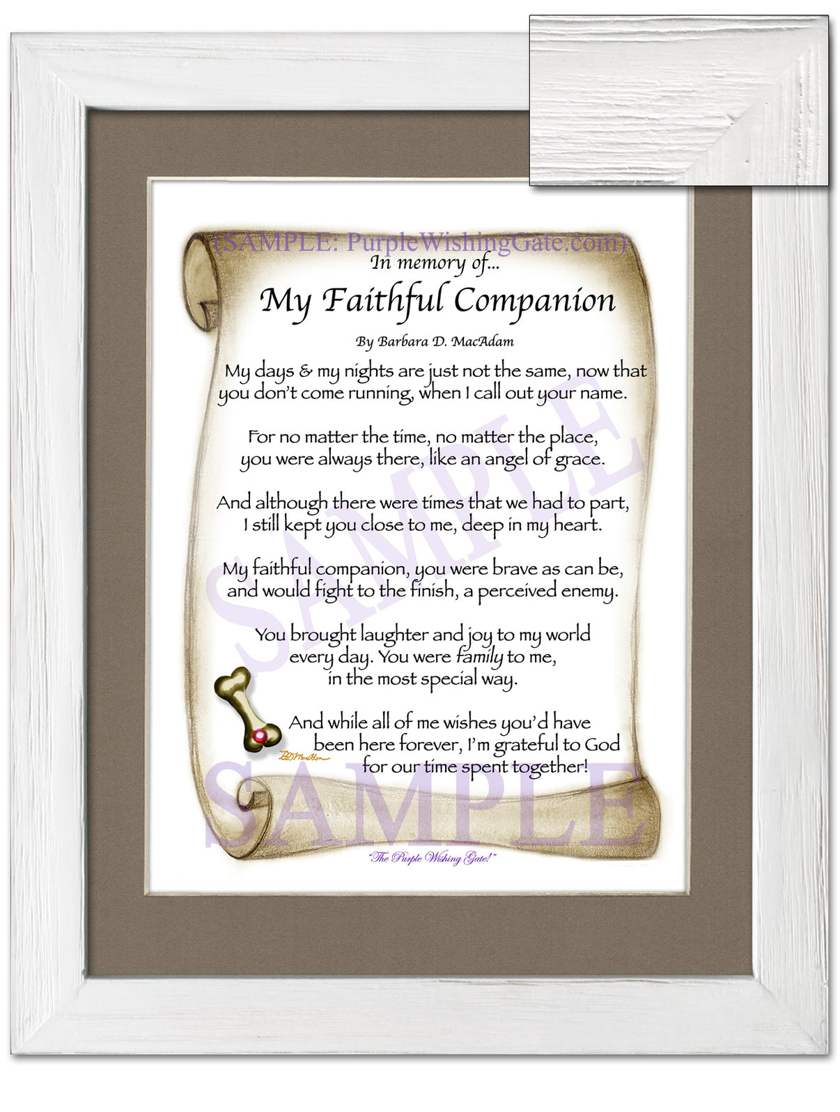 In memory of... My Faithful Companion - Pet Blessing - PurpleWishingGate.com