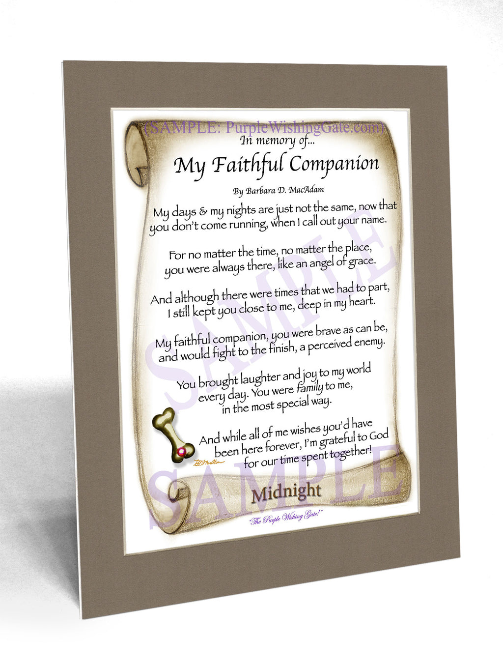 In memory of... My Faithful Companion - Pet Blessing - PurpleWishingGate.com