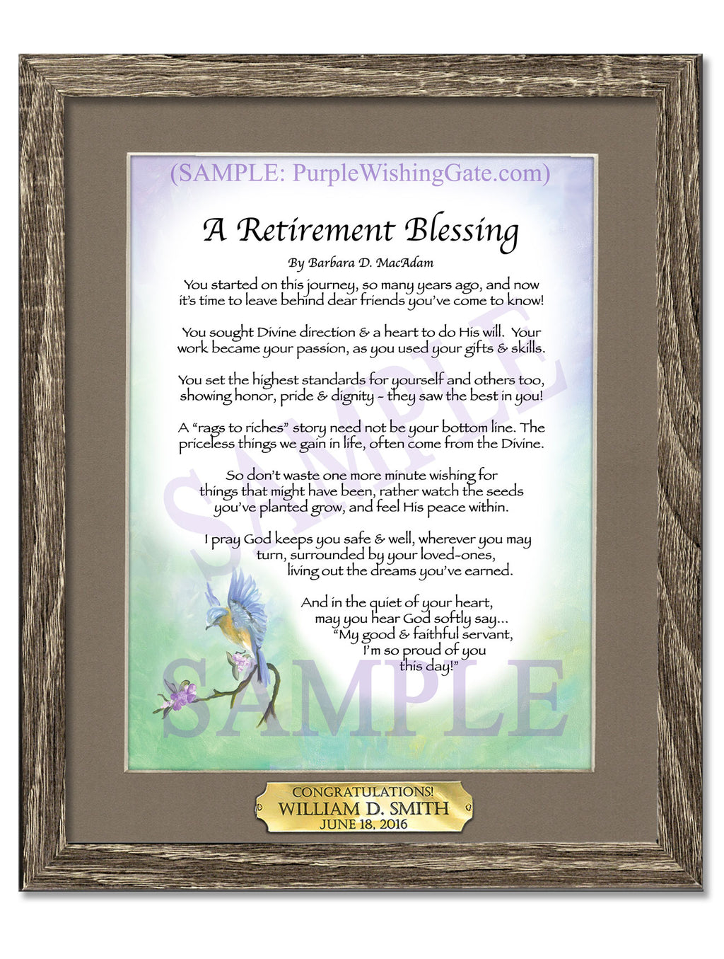 A Retirement Blessing - Retirement Gift - PurpleWishingGate.com