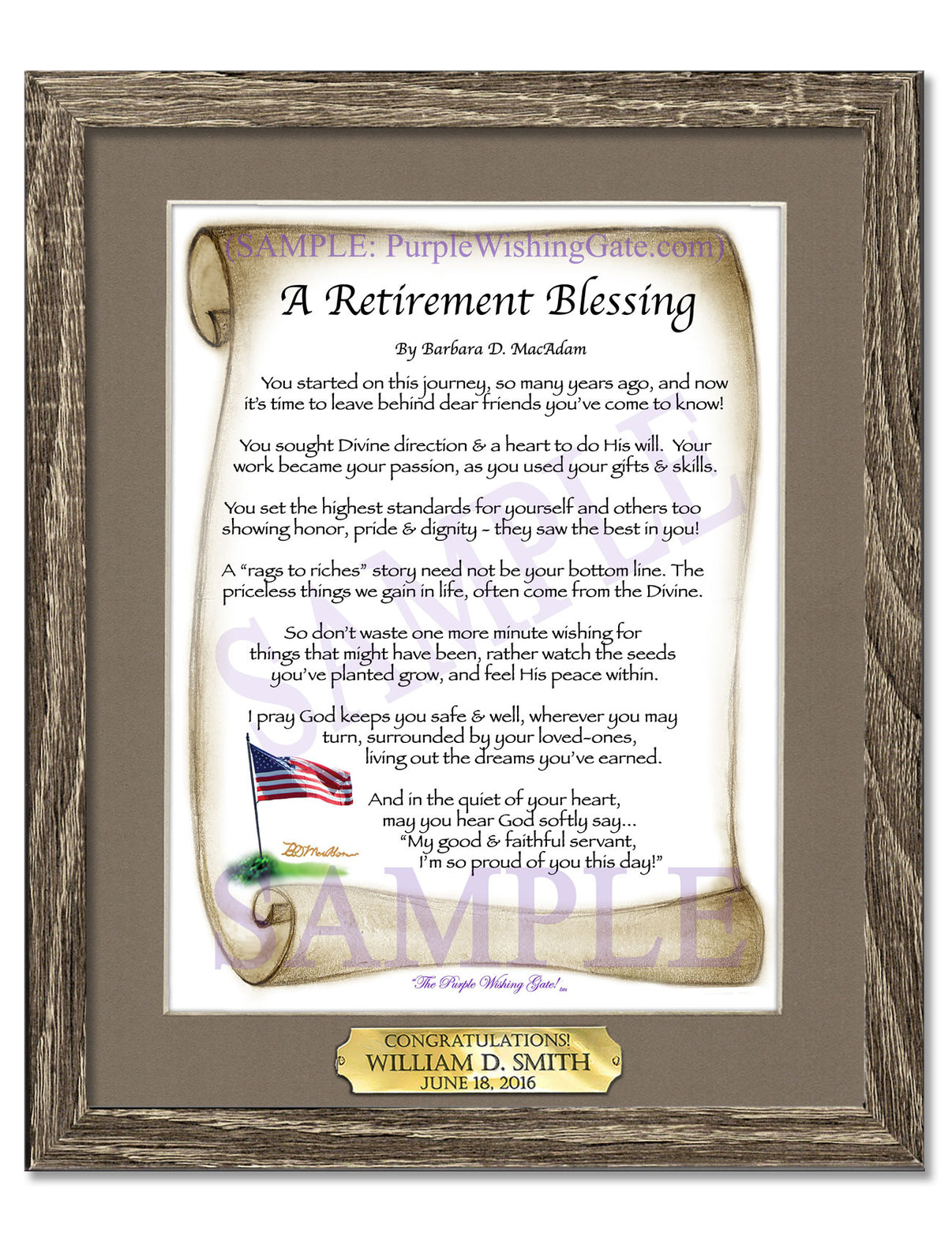 A Retirement Blessing - Retirement Gift - PurpleWishingGate.com