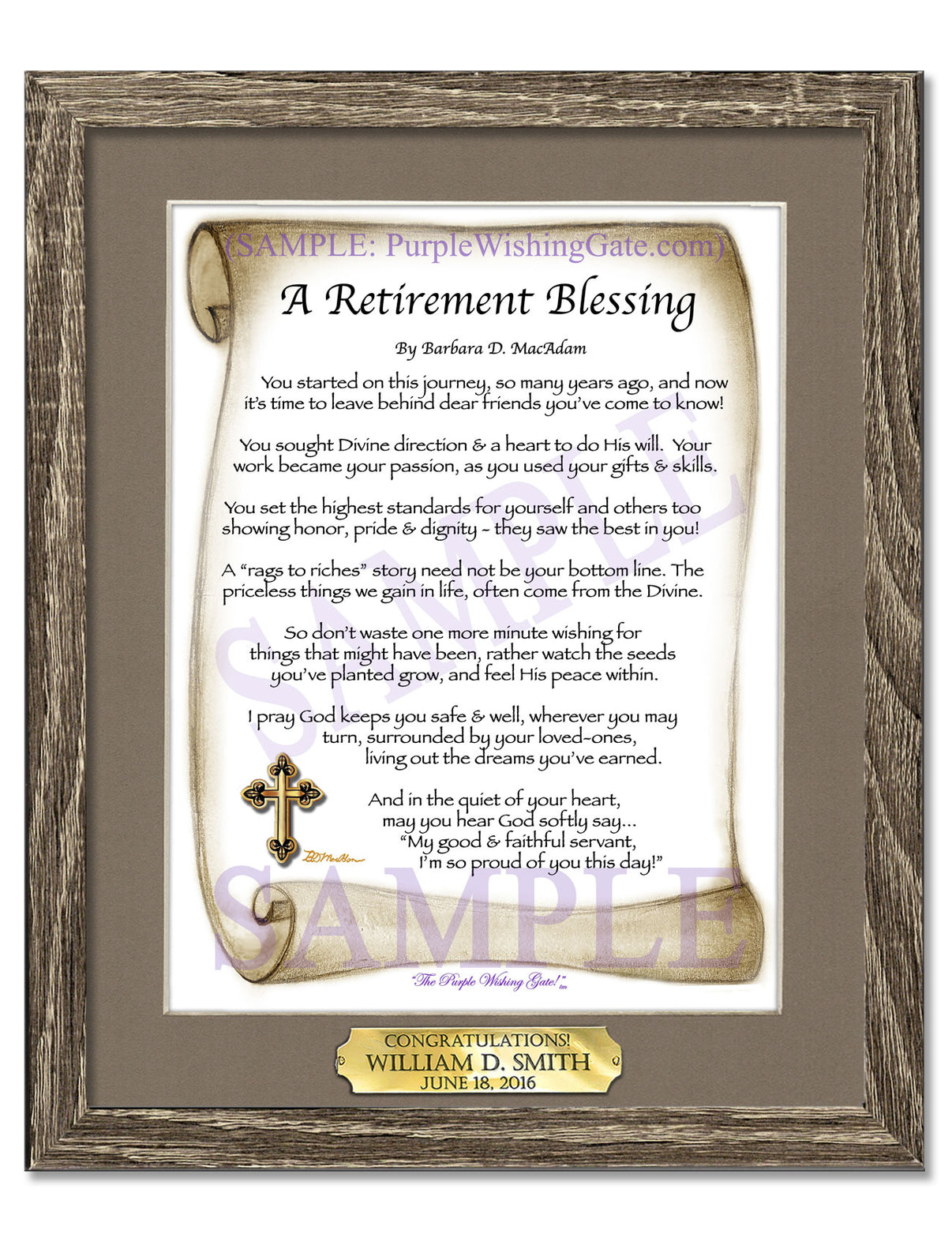 A Retirement Blessing - Retirement Gift - PurpleWishingGate.com