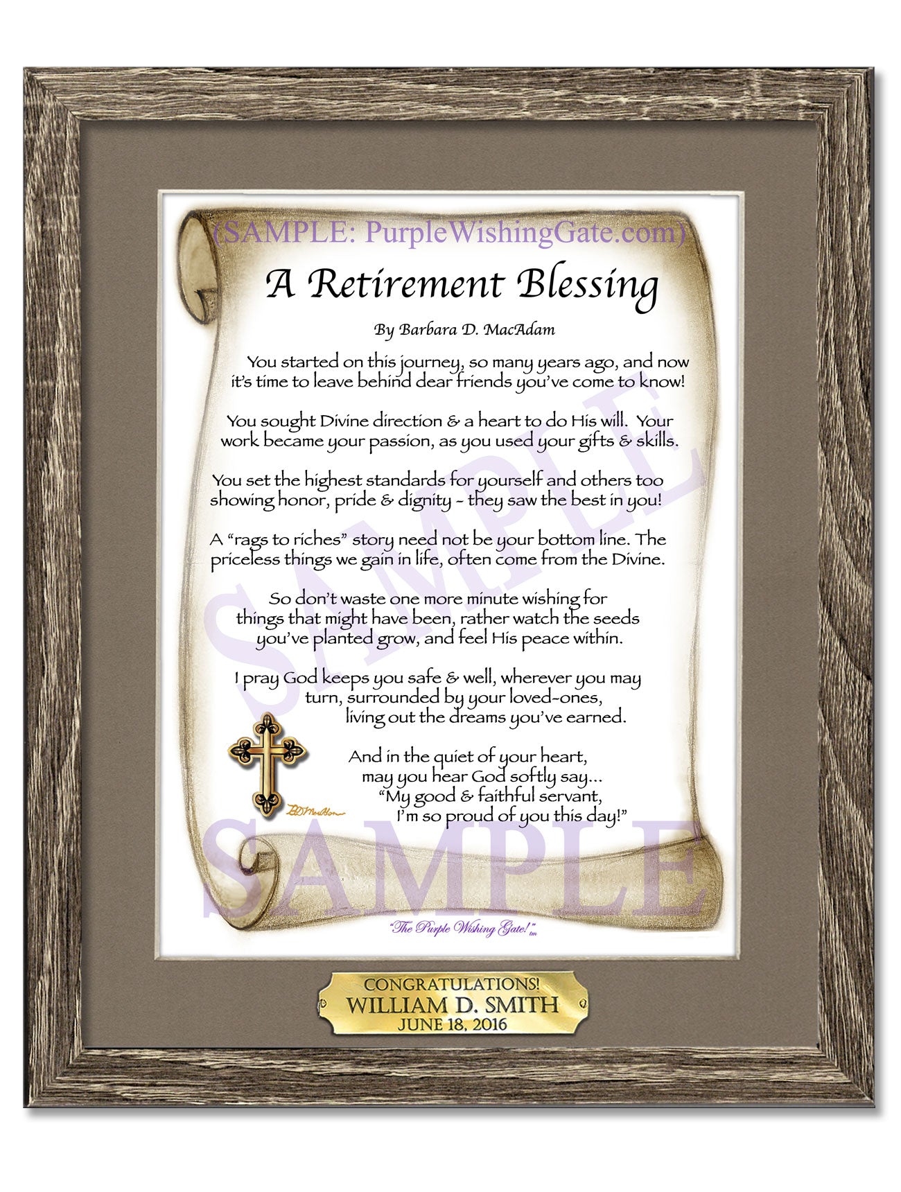 A Retirement Blessing - Retirement Gift - PurpleWishingGate.com