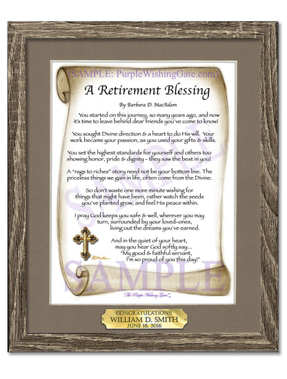 A Retirement Blessing - Retirement Gift - PurpleWishingGate.com