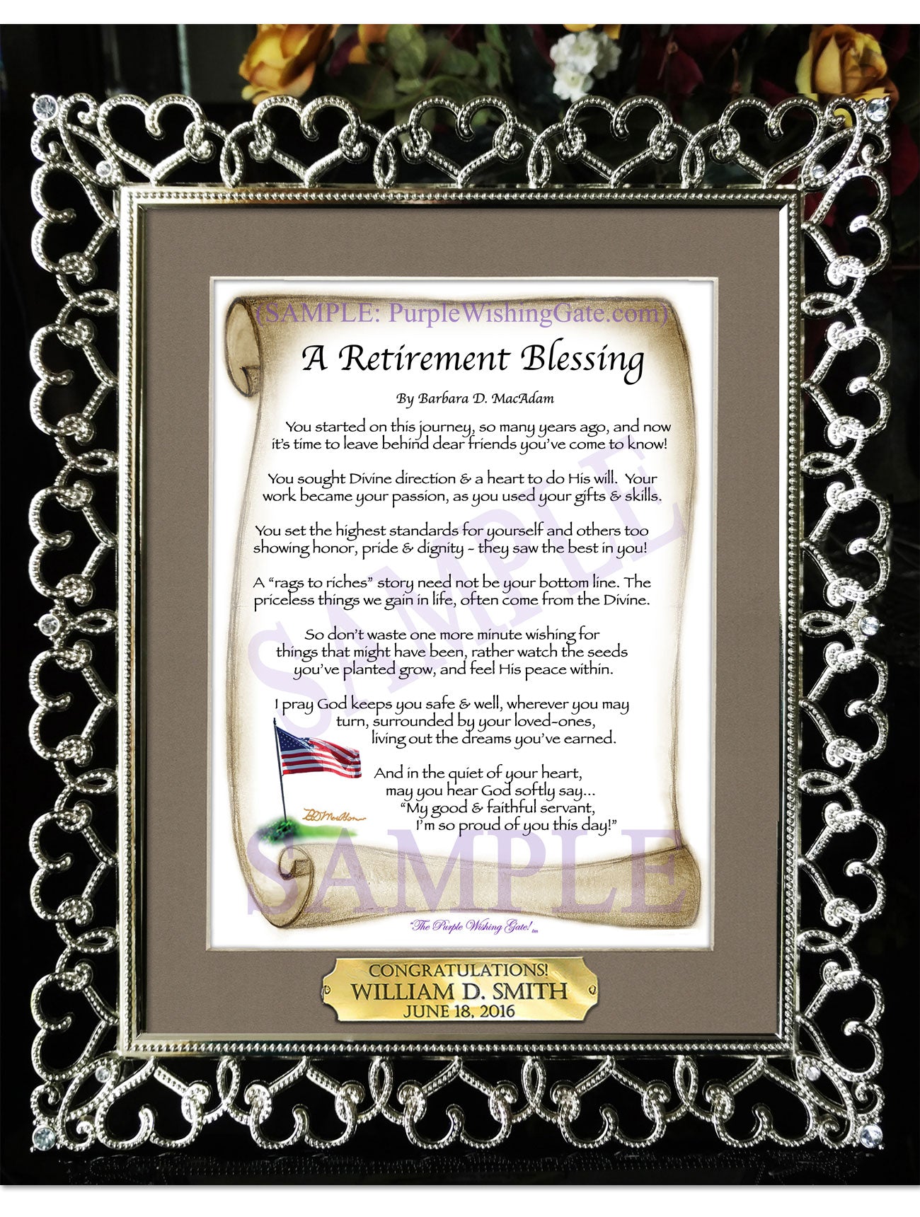 A Retirement Blessing - Retirement Gift - PurpleWishingGate.com