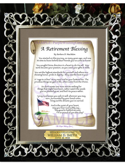 A Retirement Blessing - Retirement Gift - PurpleWishingGate.com