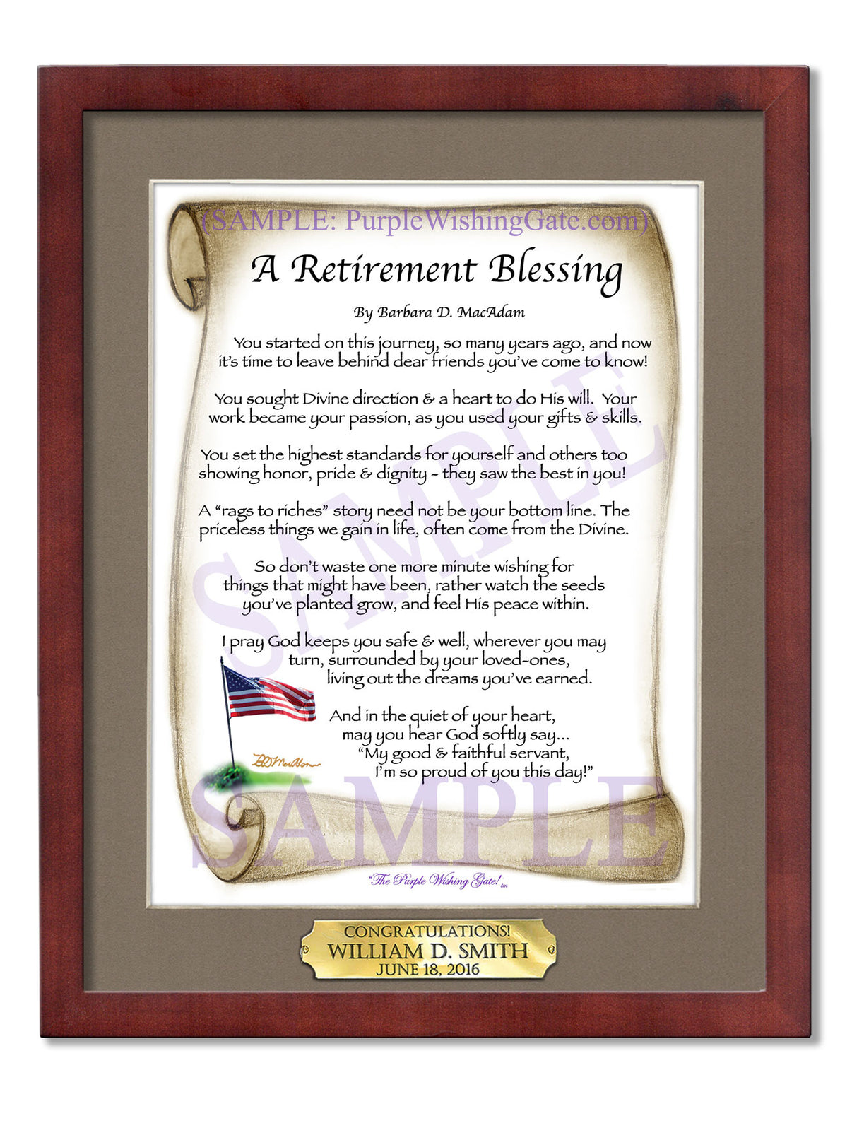 A Retirement Blessing - Retirement Gift - PurpleWishingGate.com