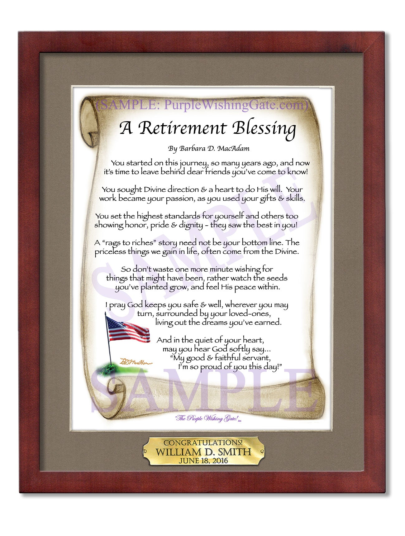 A Retirement Blessing - Retirement Gift - PurpleWishingGate.com