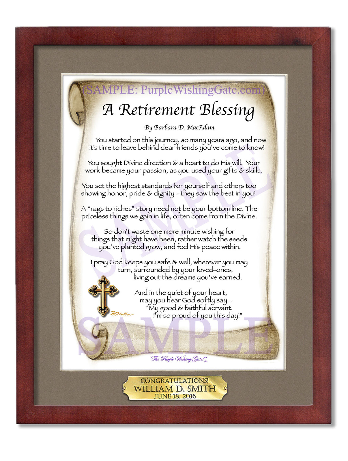 A Retirement Blessing - Retirement Gift - PurpleWishingGate.com