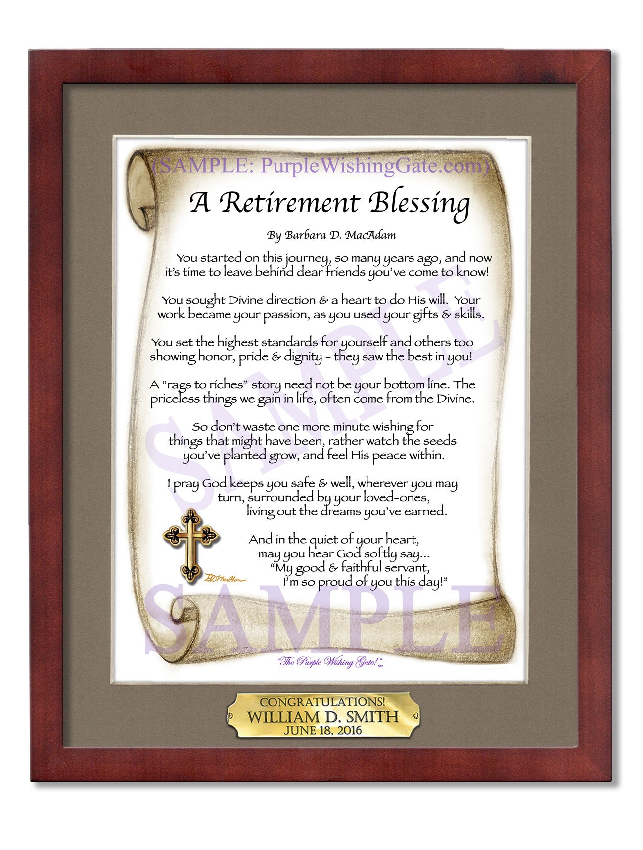 A Retirement Blessing - Retirement Gift - PurpleWishingGate.com