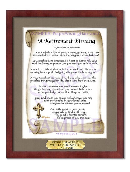 A Retirement Blessing - Retirement Gift - PurpleWishingGate.com