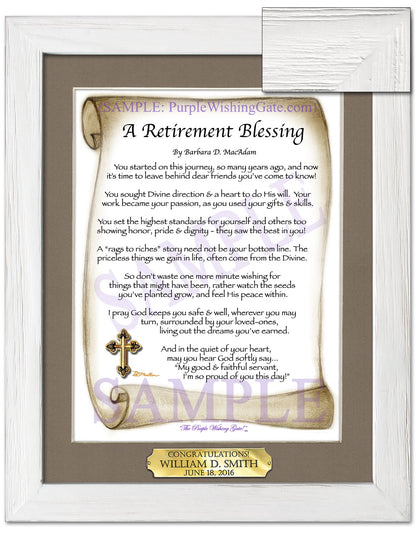 A Retirement Blessing - Retirement Gift - PurpleWishingGate.com