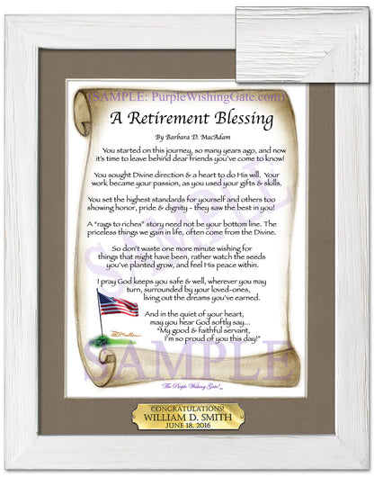A Retirement Blessing - Retirement Gift - PurpleWishingGate.com