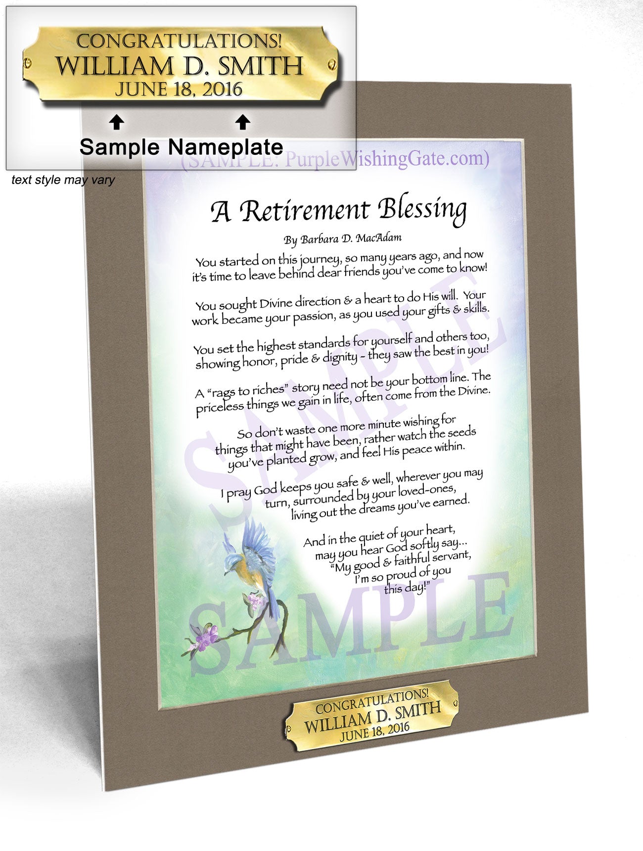 A Retirement Blessing - Retirement Gift - PurpleWishingGate.com