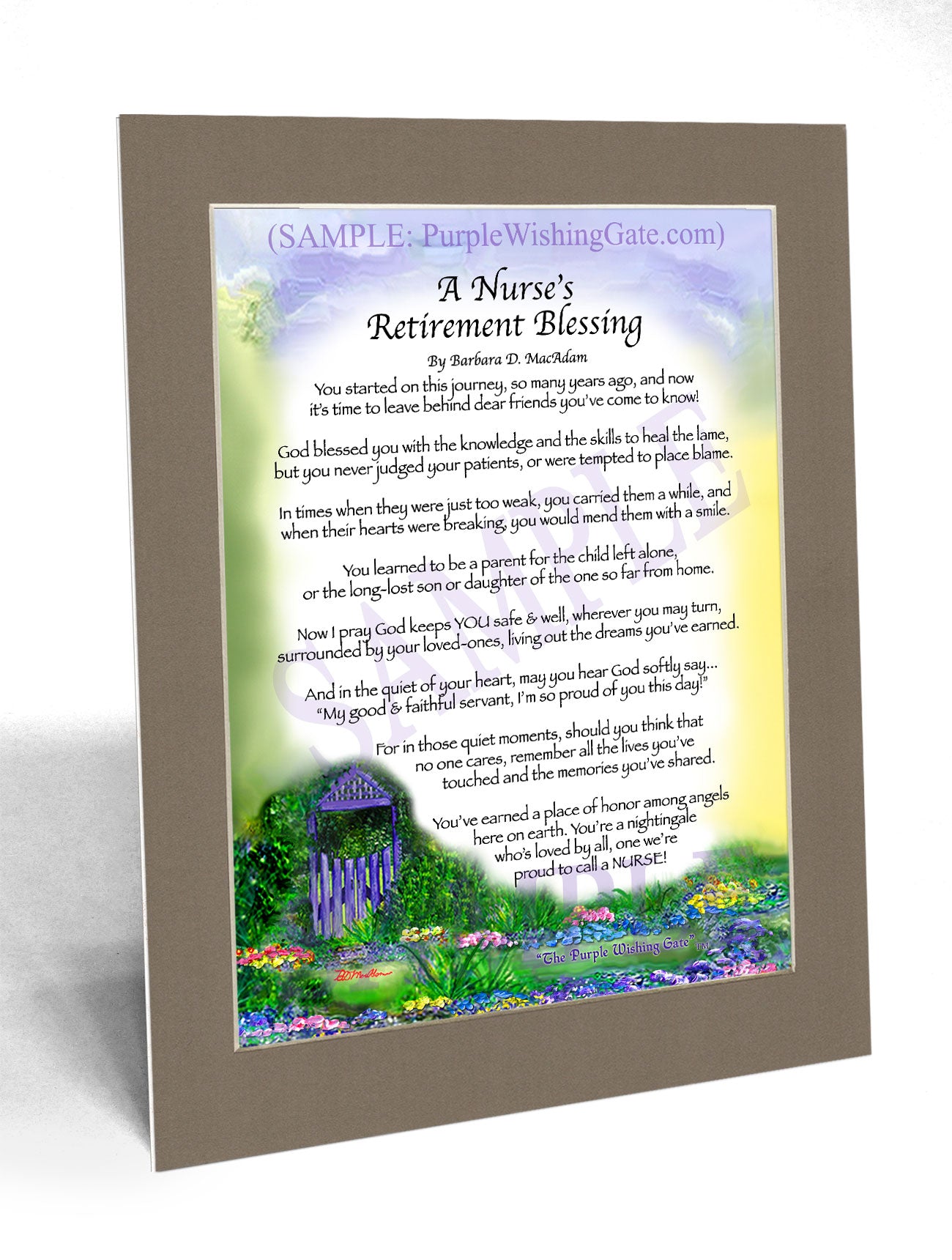 A Nurse's Retirement Blessing - Retirement Gift - PurpleWishingGate.com