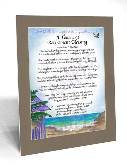 A Teacher's Retirement Blessing - Retirement Gift - PurpleWishingGate.com
