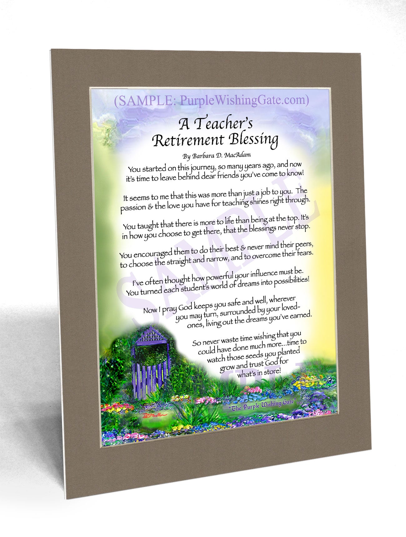 A Teacher's Retirement Blessing - Retirement Gift - PurpleWishingGate.com