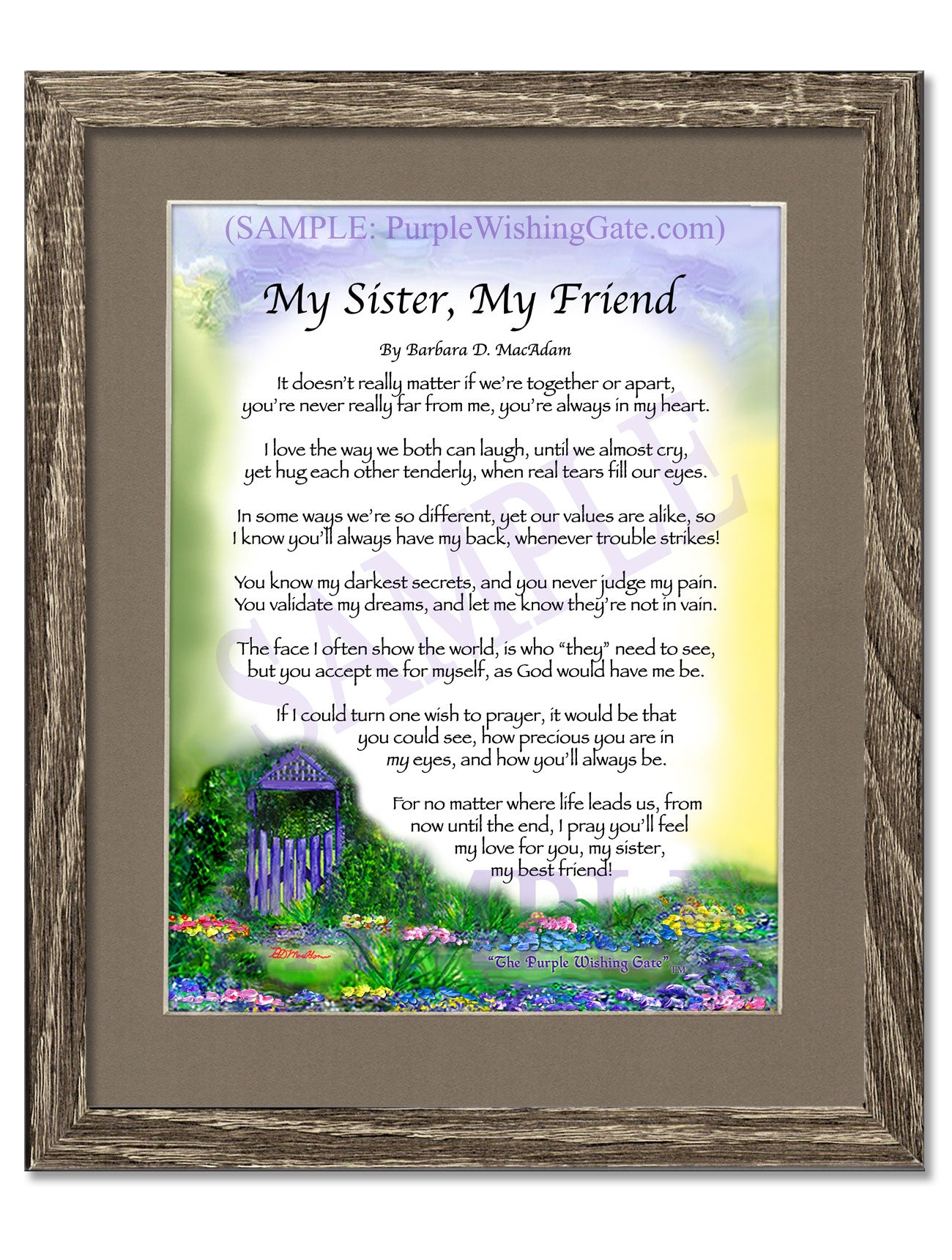 My Sister, My Friend - Sister-Women Gift - PurpleWishingGate.com