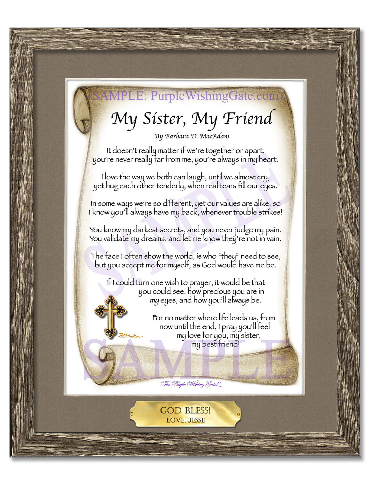 My Sister, My Friend - Sister-Women Gift - PurpleWishingGate.com